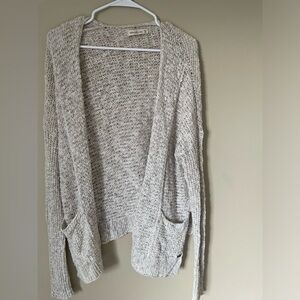 Abercrombie & Fitch grey Cream Knit Cardigan size M/L NWOT